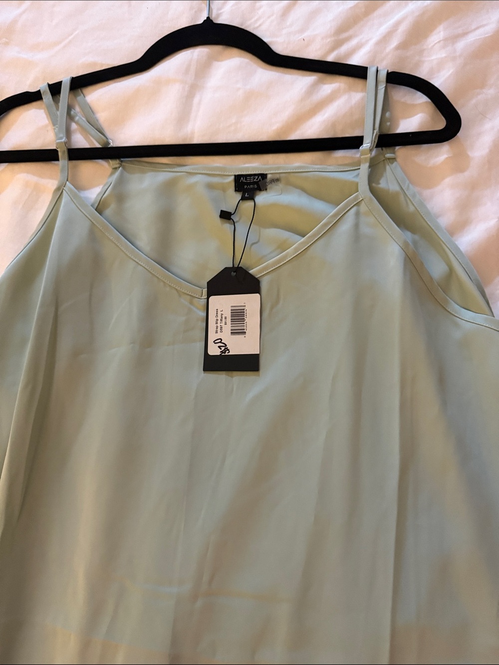 Aleeza Paris Strap Slip Dress - Tiffany colorway,  Size Large